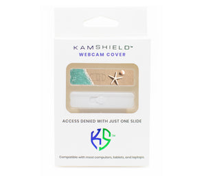 Kamshield Webcam Cover | Beach Vibes + White