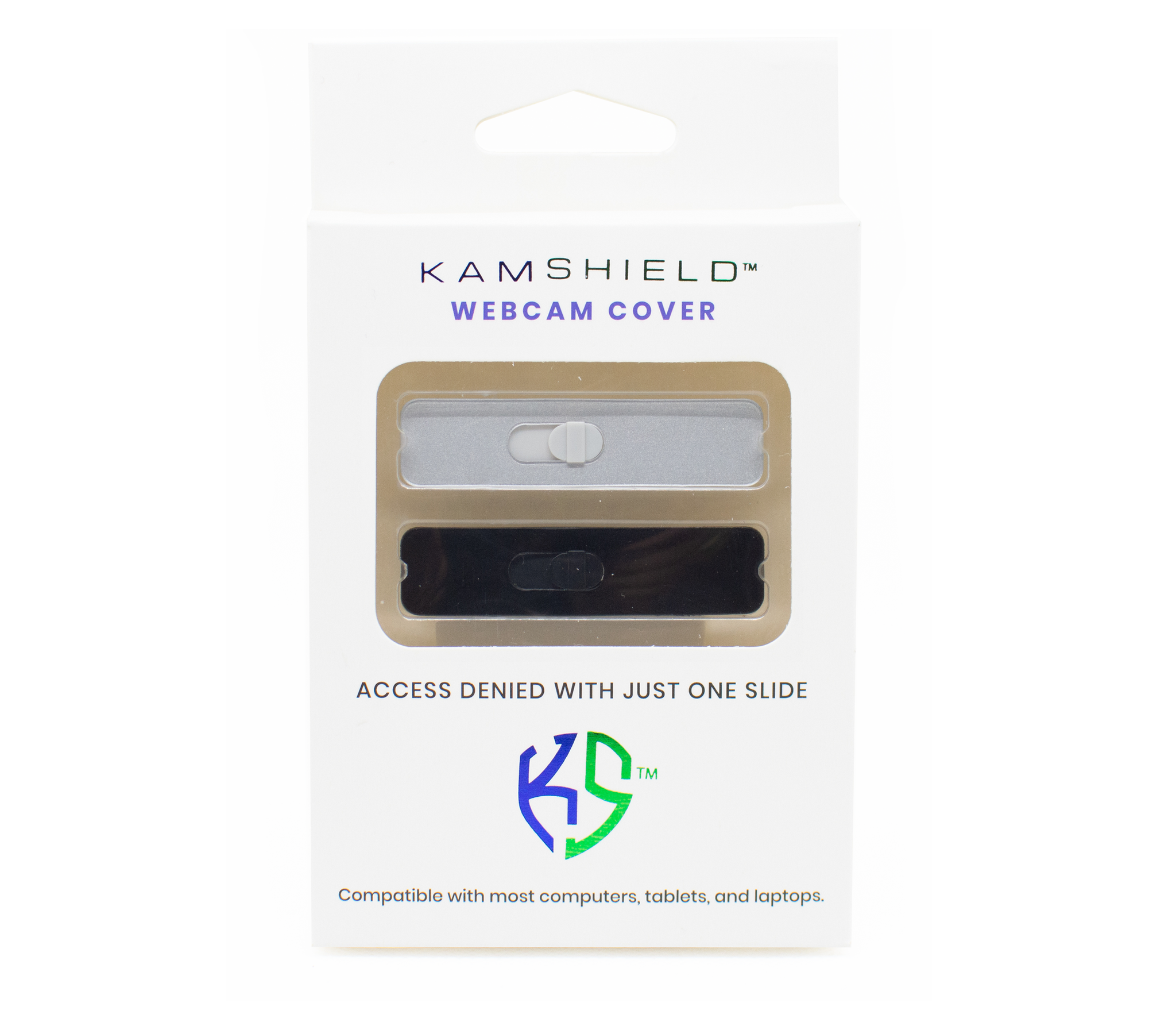 Kamshield Webcam Cover | Silver + Black
