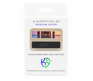 Kamshield Webcam Cover | Colorful Pier Sunset + Black