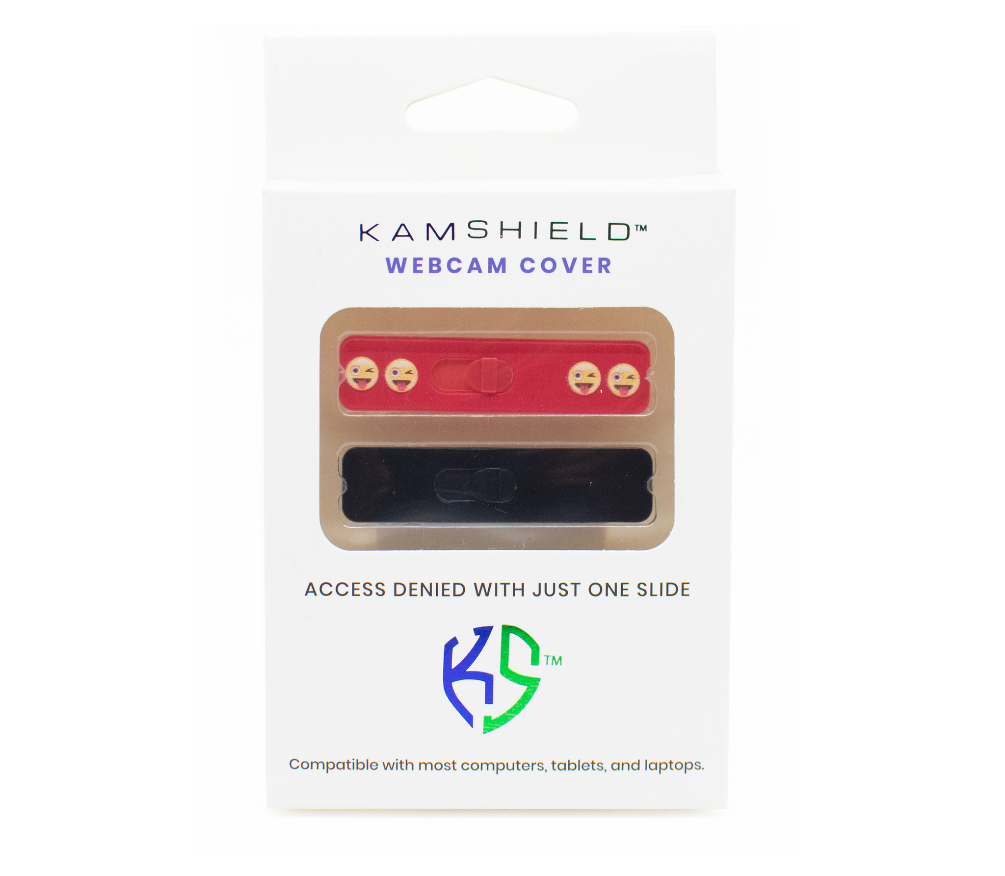 Kamshield Webcam Cover | Emoji + Black